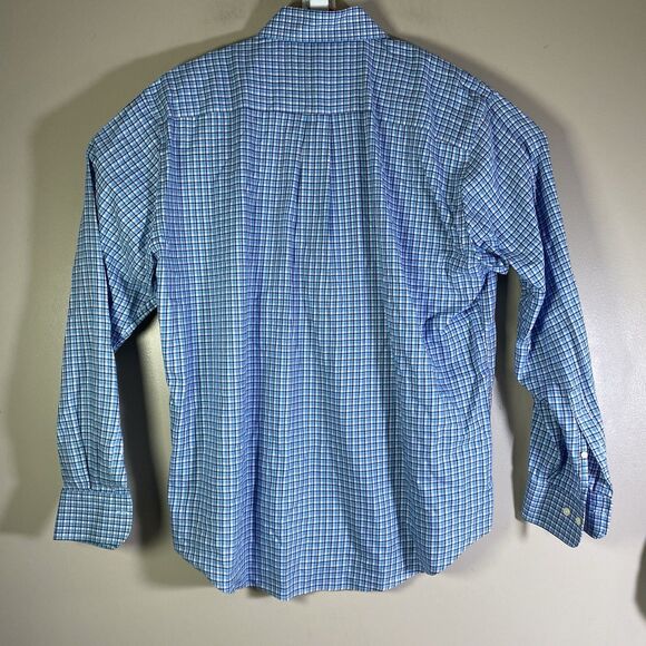 Peter Millar Crown Finish Shirt Mens XL Check Plaid Button Up Flannel Dress - Picture 8 of 13